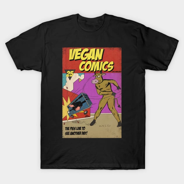 Vegan Comics T-Shirt by Milasneeze